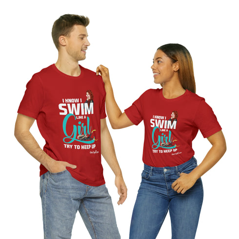 "Swim like a Girl" Fitted T-shirt